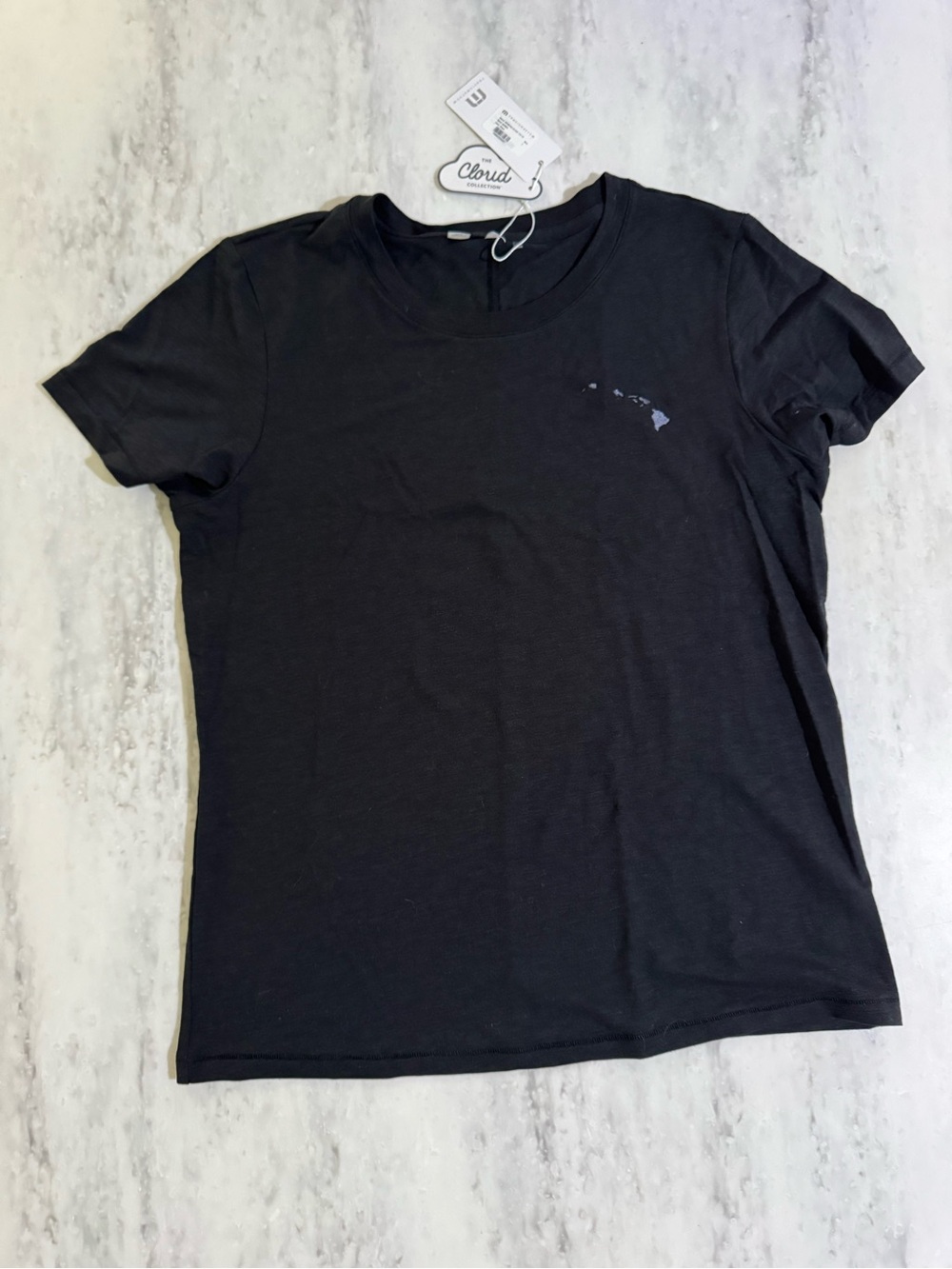 Travis Mathew Women’s Cloud Soft Classic Black Crewneck Embroidered Hawaii Tee L